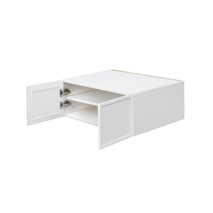 Shady White Wood Wall Bridge Cabinet 2