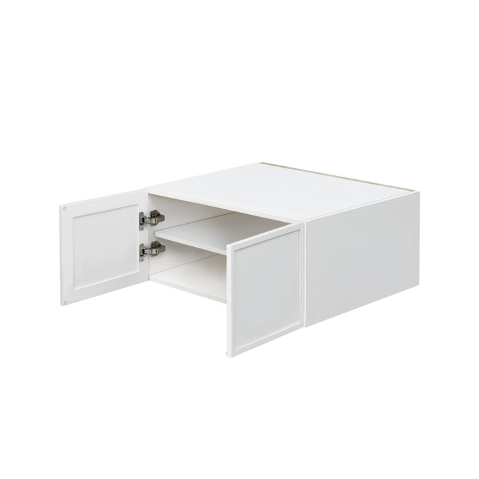 Shady White Wood Wall Bridge Cabinet 2