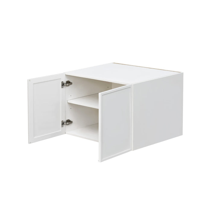 Shady White Wood Wall Bridge Cabinet 2