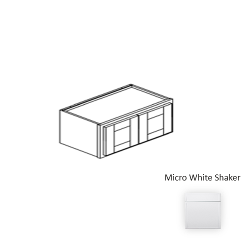 Framed Shaker Premium Wood Micro White Shaker Wall Cabinet Natural clear coat 1