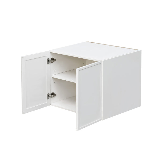 Shady White Wood Wall Bridge Cabinet 2