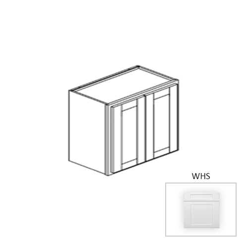 Framed Shaker Premium Wood White Shaker Wall Cabinet Natural clear coat 1