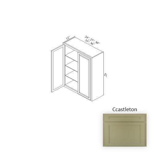 W3042 Wood Castleton Wall Cabinet Castleton 1