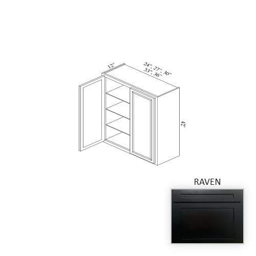 W3042 Wood Raven Wall Cabinet Raven 1