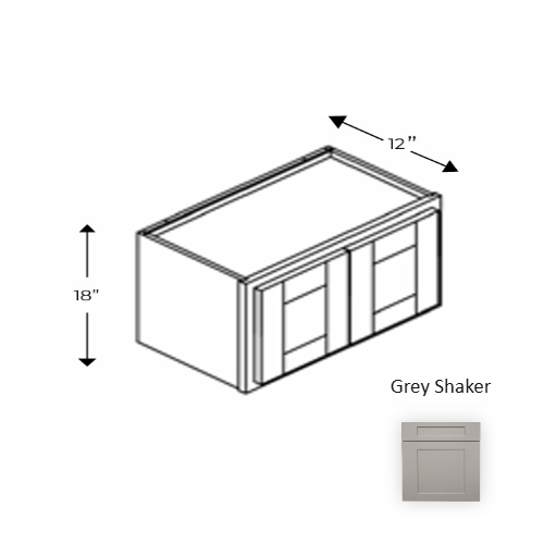 Framed Shaker Premium Wood Grey Shaker Wall Cabinet Natural clear coat 1
