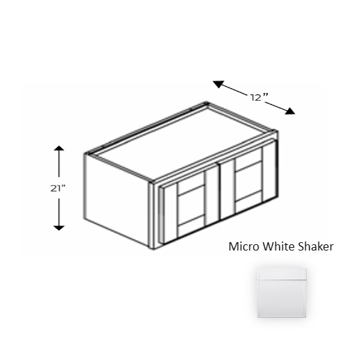 Framed Shaker Premium Wood Micro White Shaker Wall Cabinet Natural clear coat 1