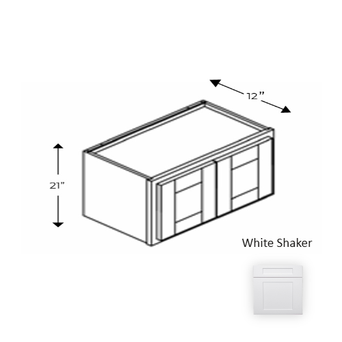 Framed Shaker Premium Wood White Shaker Wall Cabinet Natural clear coat 1