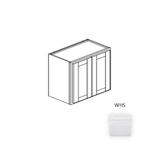 Framed Shaker Premium Wood White Shaker Wall Cabinet Natural clear coat 1