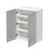 Mallorca Dolphin Gray Wood Wall Cabinet 2