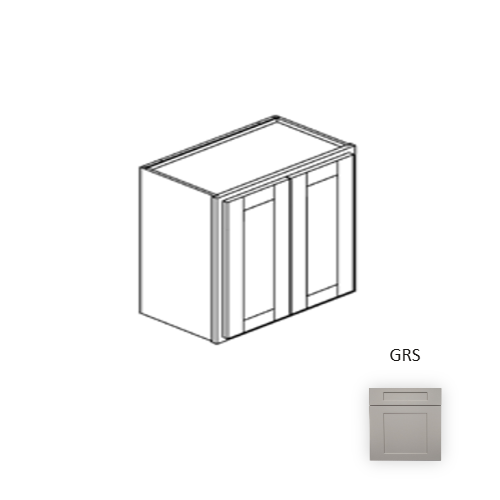 Framed Shaker Premium Wood Grey Shaker Wall Cabinet Natural clear coat 1