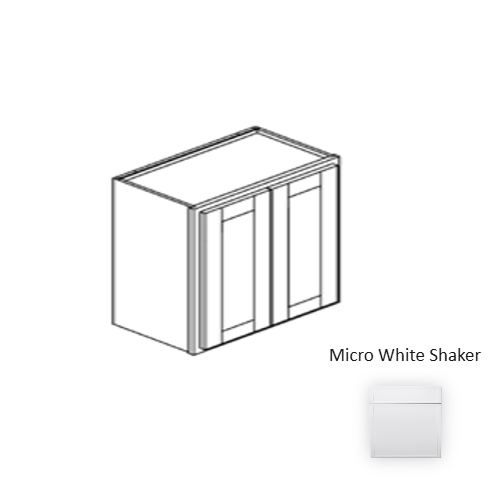 Framed Shaker Premium Wood Micro White Shaker Wall Cabinet Natural clear coat 1