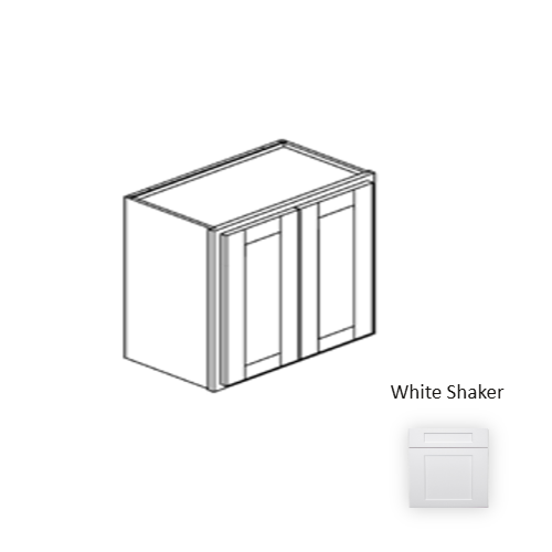 Framed Shaker Premium Wood White Shaker Wall Cabinet Natural clear coat 1