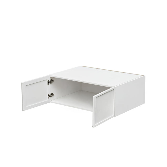 Shady White Wood Wall Bridge Cabinet 2