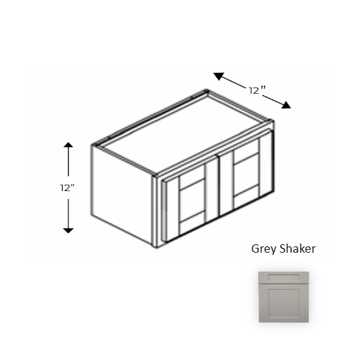 Framed Shaker Premium Wood Grey Shaker Wall Cabinet Natural clear coat 1