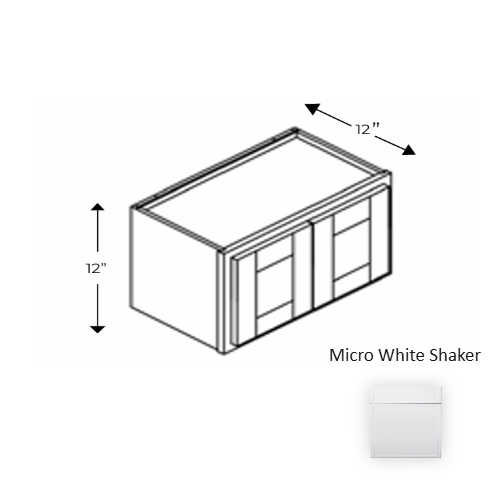 Framed Shaker Premium Wood Micro White Shaker Wall Cabinet Natural clear coat 1