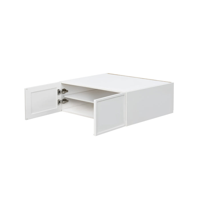 Shady White Wood Wall Bridge Cabinet 2
