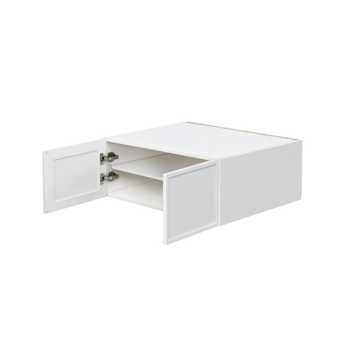 Shady White Wood Wall Bridge Cabinet 2