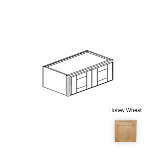 Framed Shaker Deluxe Wood Honey Wheat Wall Cabinet Natural clear coat 1