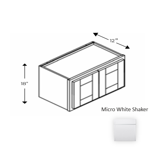 Framed Shaker Premium Wood Micro White Shaker Wall Cabinet Natural clear coat 1