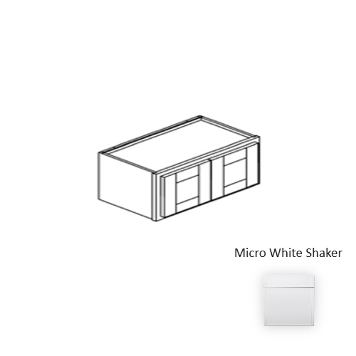 Framed Shaker Premium Wood Micro White Shaker Wall Cabinet Natural clear coat 1