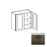W3630 Wood Storm Gray Shaker Wall Cabinet Storm Gray Shaker 1