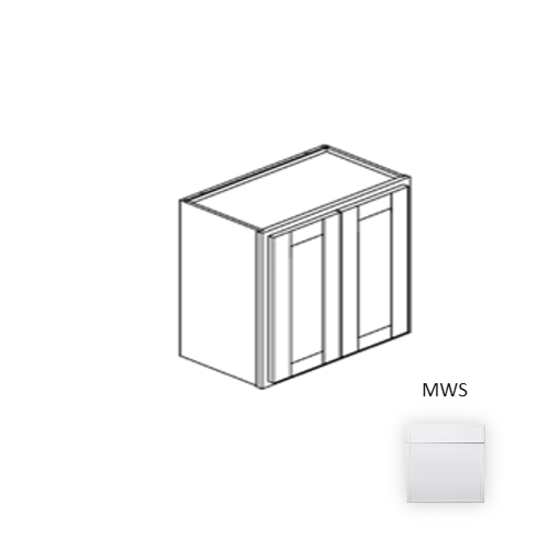 Framed Shaker Premium Wood Micro White Shaker Wall Cabinet Natural clear coat 1