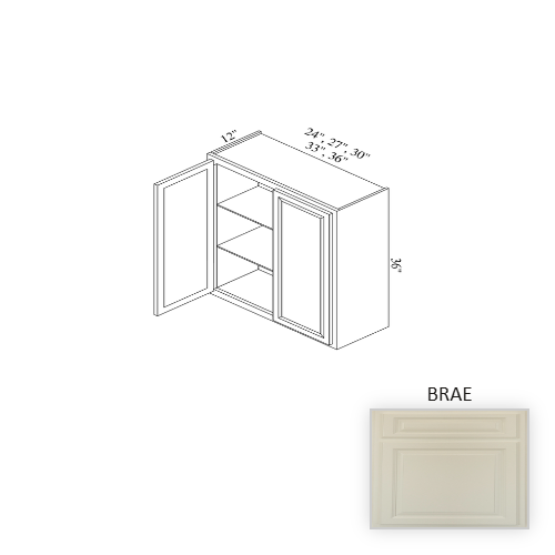 W3636 Wood Brae Wall Cabinet Brae 1