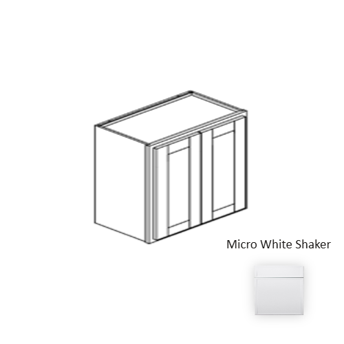 Framed Shaker Premium Wood Micro White Shaker Wall Cabinet Natural clear coat 1