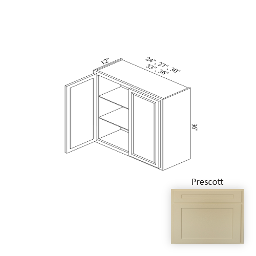 W3636 Wood Prescott Wall Cabinet Prescott 1