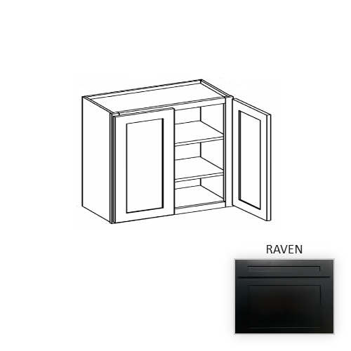 W3930 Wood Raven Wall Cabinet Raven 1