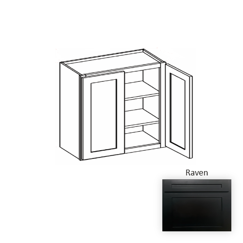 W3930 Wood Raven Wall Cabinet Raven 1