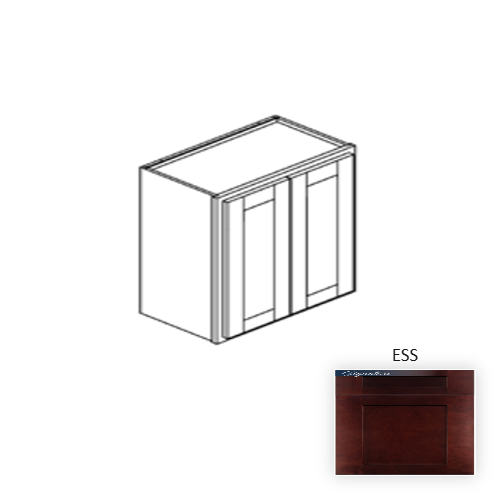 Framed Shaker Classic Wood Espresso Maple Wall Cabinet Natural clear coat 1