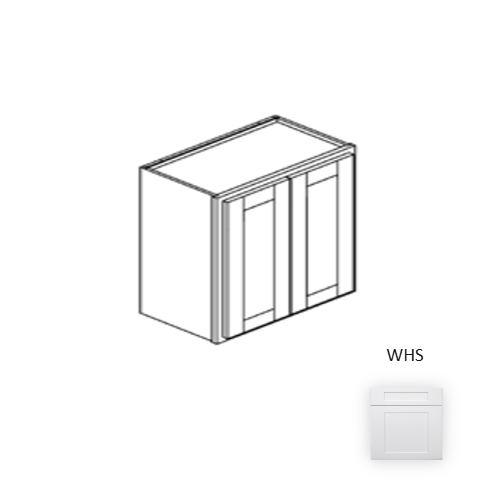 Framed Shaker Premium Wood White Shaker Wall Cabinet Natural clear coat 1