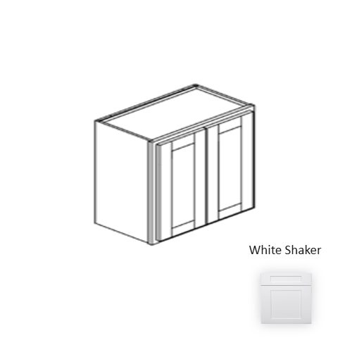 Framed Shaker Premium Wood White Shaker Wall Cabinet Natural clear coat 1
