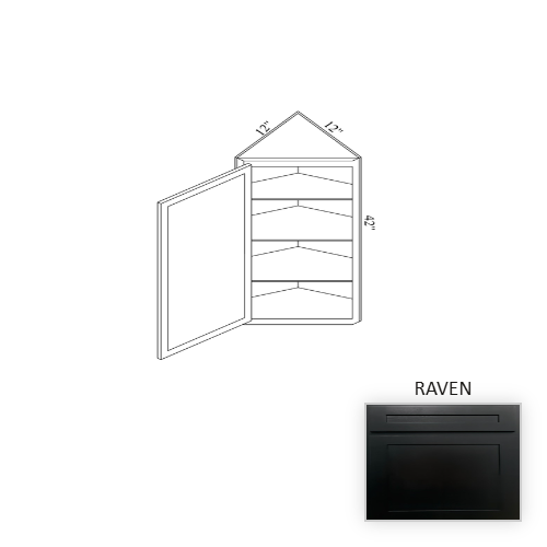 WA1242 Wood Raven Wall Corner Raven 1