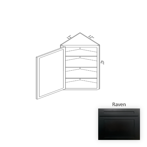 WA1242 Wood Raven Wall Corner Raven 1