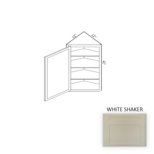 WA1242 Wood White Shaker Wall Corner White Shaker 1