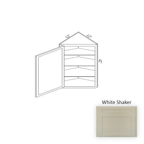 WA1242 Wood White Shaker Wall Corner White Shaker 1