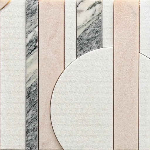 Tempo Rosewater Marble Mosaic Textured & Honed 1