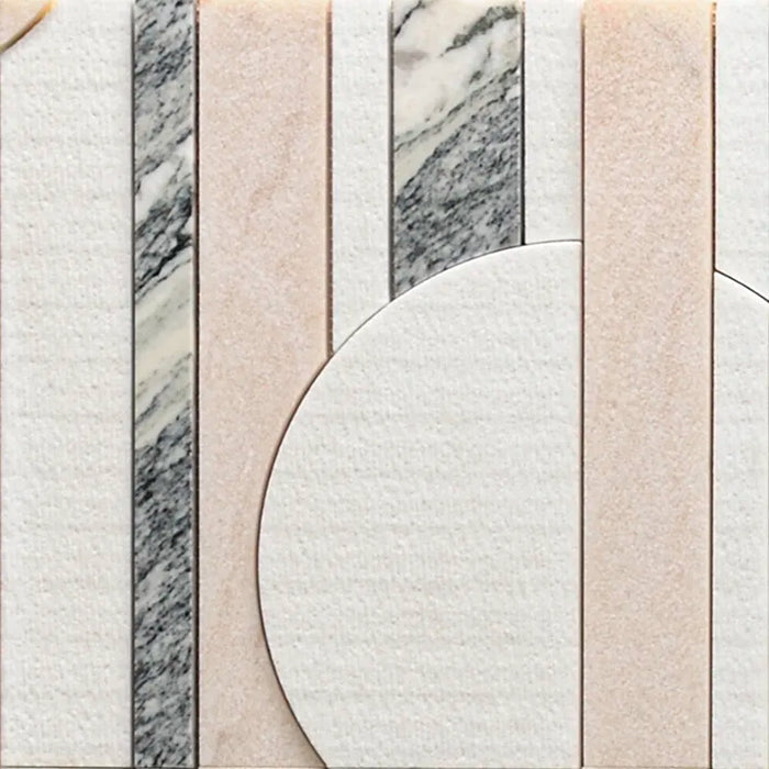 Tempo Rosewater Marble Mosaic Textured & Honed 1