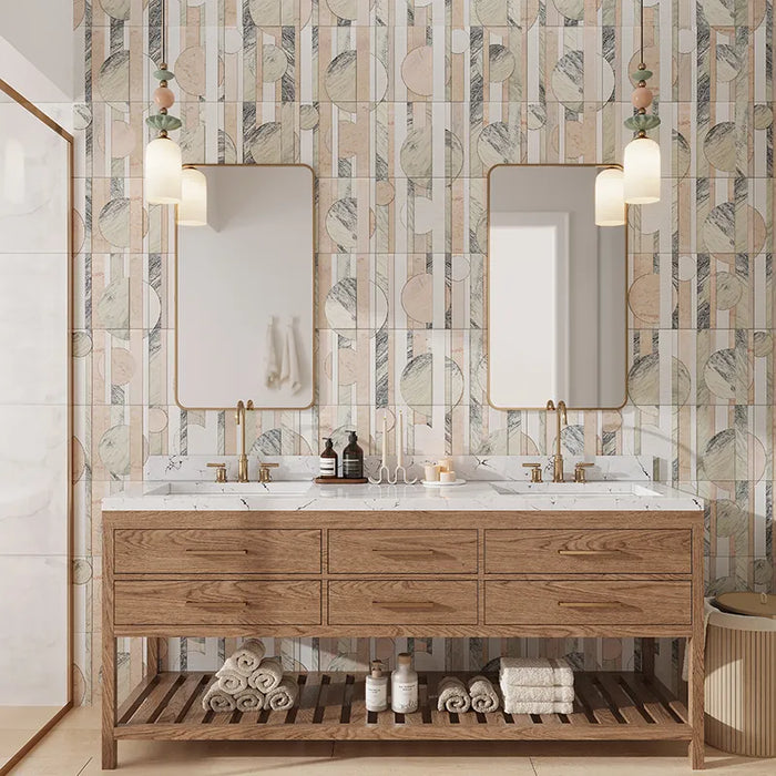 Tempo Rosewater Marble Mosaic Textured & Honed 3