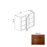 WBC2430 Wood Mocha Corner Blind Base Cabinet Mocha 1