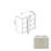 WBC2430 Wood White Shaker Corner Blind Base Cabinet White Shaker 1