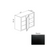 WBC2436 Wood Raven Corner Blind Base Cabinet Raven 1