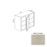 WBC2436 Wood White Shaker Corner Blind Base Cabinet White Shaker 1