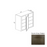 WBC2442 Wood Storm Gray Shaker Corner Blind Base Cabinet Storm Gray Shaker 1
