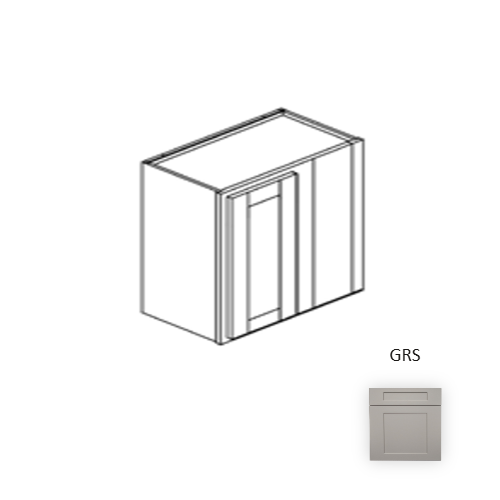 Framed Shaker Premium Wood Grey Shaker Wall Cabinet Natural clear coat 1