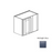 Framed Shaker Signature Wood Midnight Blue Wall Cabinet Natural clear coat 1