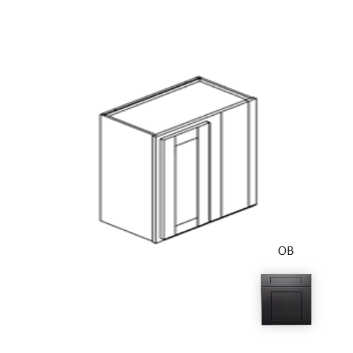 Framed Shaker Signature Wood Onyx Black Wall Cabinet Natural clear coat 1