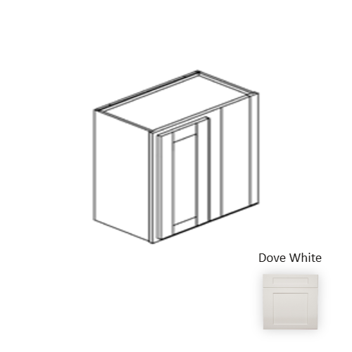 Framed Shaker Classic Wood Dove White Wall Cabinet Natural clear coat 1